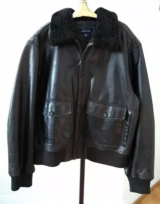 Vintage Structure Leather A-2 Flight Jacket Fur Collar XL • $200