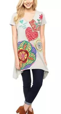 DESIGUAL Colourful Beaded Top XL-like New • $19.50