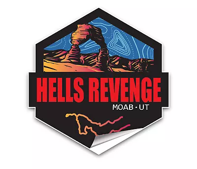 Hells Revenge Moab Utah 4x4 Trail Sticker - 3.5  - Waterproof - UV Protected • $4.95