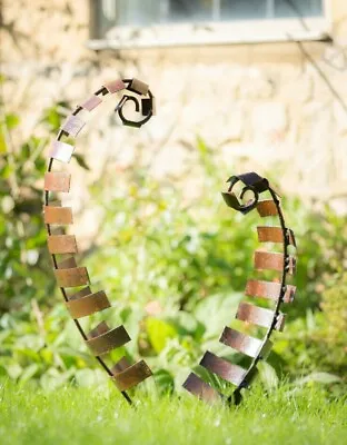 Metal Fern Garden Ornament Sculpture Art - Handmade Recycled Metal Plant • £67.95
