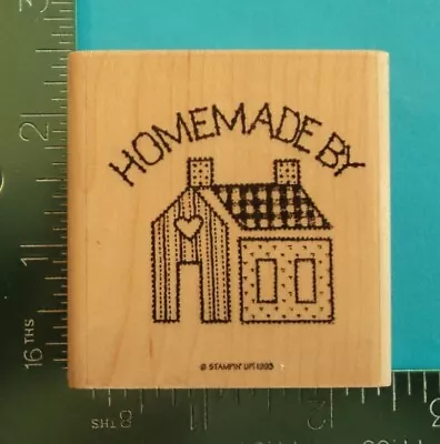 Stampin Up HOMEMADE BY - QUILTED CABIN Rubber Stamp • $2.36