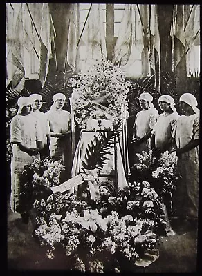 £15 • Buy Glass Magic Lantern Slide FUNERAL OF MALLE LAIN WW1 PHOTO WORLD WAR ONE FRANCE 