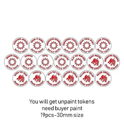 £19.60 • Buy Tabletop Spells/Psychics/Abilities Tokens Set For WH/AOS - AOS Tokens 19pcs