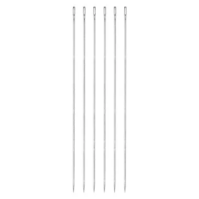 6pcs 12 Inch Upholstery Needles Stainless Steel Large Eye Stitching Needles • $14.22