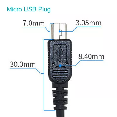 1pc 1M/3.3ft Micro USB Male Plug Cable 2 Wires Power Pigtail Cable Cord DIY • $1.46