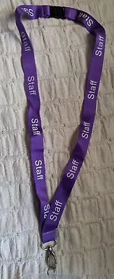 Staff Lanyard With Safety Breakaway And Strong Metal Clip Purple BRAND NEW • £1.99