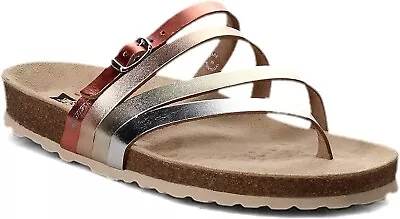 Natty Womens Shoes Size 35 Multicolor Leather Thong Sandal Mephisto Lmmssa60 • $19.99