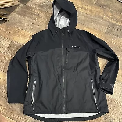 Columbia Omni Tech Jacket Mens XXL 2XL Black  Waterproof Rain Coat • $39.99