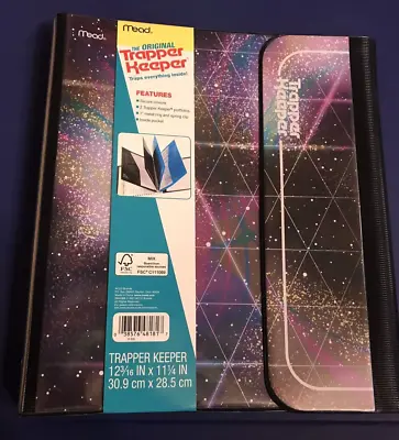 $19.89 • Buy Trapper Keeper 80's Retro Collection Glitter Galaxy 1  Binder NWT