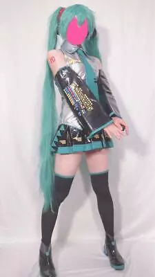 Hatsune Miku Normal Costume Cosplay Full Set M Size Wig With Shoes Complete Co • $280.47