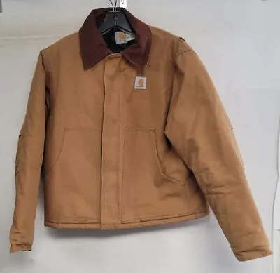 $52 • Buy Mens Vintage Cahartt Jacket Detroit Work Quilted Lining Duck Brown Usa J02 Sz 44