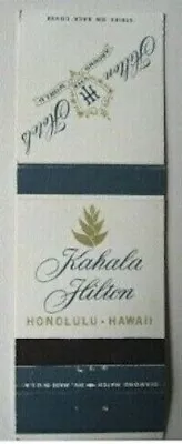 Matchbook Cover Honolulu Hawaii Kahala Hilton -E6H • $23.50