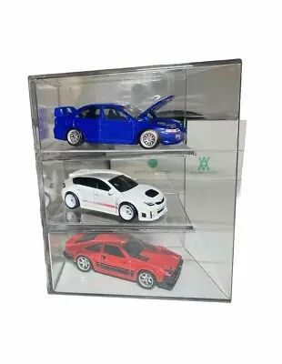 Diecast Display Show Case For 1:64 Scale Model Cars 3 Slots HOT WHEELS Matchbox • $5