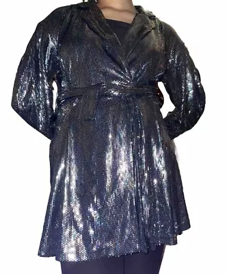 Zara Black Flowing Sequinned Blazer Size XS • $55