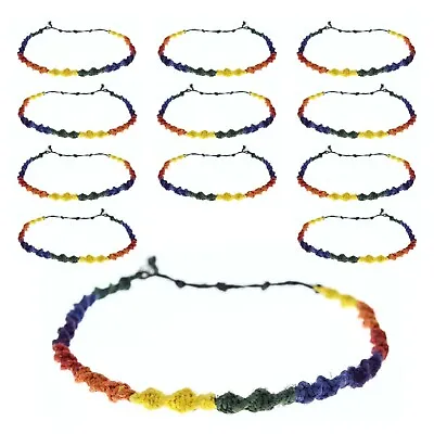 VSCO Necklace Pack For Girls And Boys Rainbow Hemp Necklaces For Men And Women  • $7.95