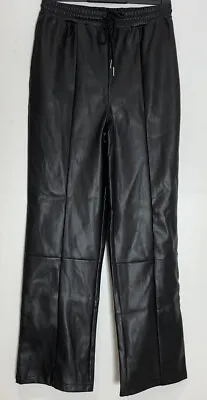 £13.50 • Buy Asos Womens Trousers Black Faux Leather (PU) Straight Peg Leg Size 10 Tall