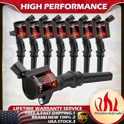 8PCS Ignition Coil Pack For Ford F150 F250 F550 E150 4.6L 5.4L Crown FD503 DG508 • $33.59