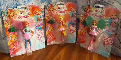 2019 WINX CLUB Cosmix Dolls Lot 3 FLORA STELLA BLOOM Series 8 NIB 5  Figures  • $25.88