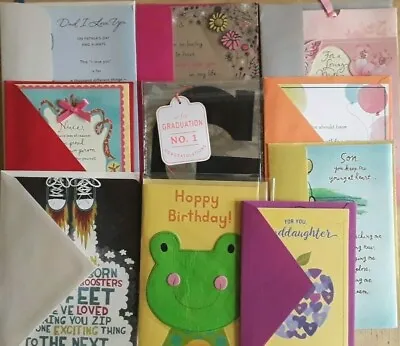 10 New Cards Happy Birthday Fathers Day Mothers Day Graduation Top Major Brands • $5
