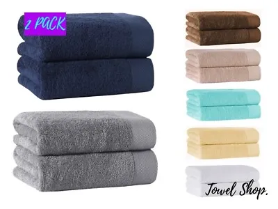 Super Jumbo Bath Sheets | Pack Of 2 | Big Large Size Towels | Size 100 X 200 Cm • £18.49