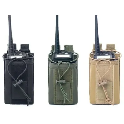 Tactical Molle Radio Pouch Outdoor Walkie Talkie Waist Bag Holder Pocket Holster • $9.99