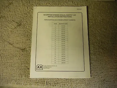 SCORPION STINGER EQUAL DARTS KIT MERIT    Game Manual • $10.89