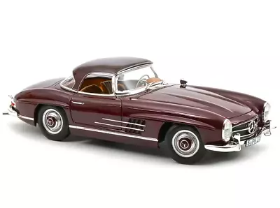  Mercedes-Benz 300 SL 1957 Roadster Dark Red Norev 1/18 Diecast Model Car • $145