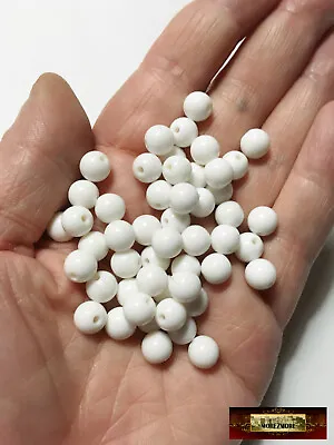 M00700x5-FS MOREZMORE 50 Beads 8mm White Animatable Stop Motion Puppet Eyes • $13.24