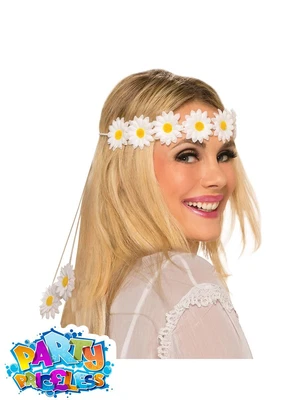 £4.49 • Buy Hippie Daisy Headband 1960s 70s Hippy Ladies Fancy Dress Costume Accessory 