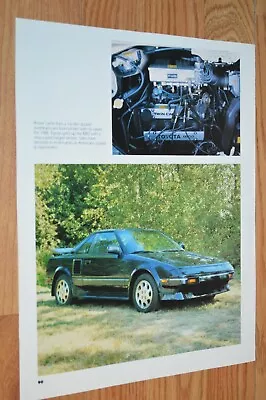 1988 Toyota Mr2 Supercharged Feature Print Picture Poster 88 • $9.99