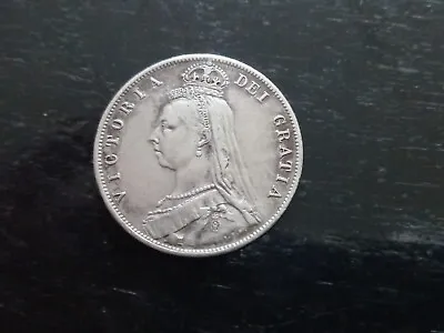 £8 • Buy 1887 Half Crown 2/6 .925 Silver Queen Victoria British Coin