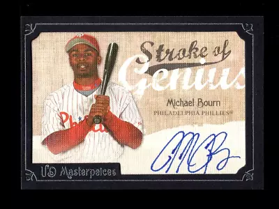 2007 Ud Masterpieces Stroke Of Genius Michael Bourn Auto Autograph Phillies • $3.99