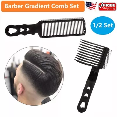 1/2 Set Barber Gradient Comb Cutting Comb Set Men's Styling Tools Professional • $8.54