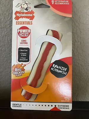 Nylabone Power Chew Rawhide Roll Alternative Chew Toy Roll Chicken Small • $12