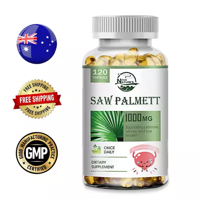 Saw Palmetto 1000MG - 120 Capsules Prostate Health Mens Health Supplement • $21.99