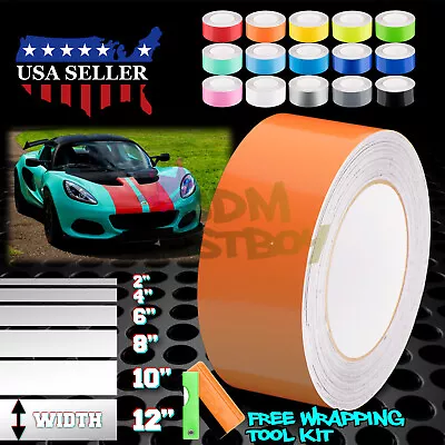 Gloss Color Racing Stripes Vinyl Wrap Decal For Lotus Stripe Sticker 25FT / 50FT • $77.35