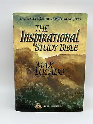 The Inspirational Study Bible New King James Version Max Lucado 1995 HC DJ Book • $49.99