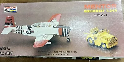 Minicraft Hasegawa 1/72 Mentor Beechcraft T-34A Model Kit Unbuilt Open Box • $20