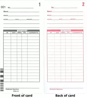 1000 COMPUMATIC X10 BARCODED TIME CLOCK CARDS FOR XL1000 / XL1000e • $79.99