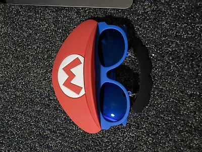 Lot Of 2 Sun-staches Mario Sunglasses With Hanging Mustache Blue Red New • $8