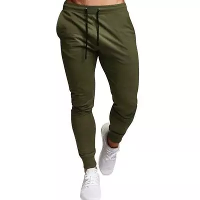 Joggers Sweatpants Men's Casual Slim-fit Fleece Pants Pockets Tapered Fit Gym • $16.45