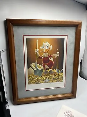 Carl Barks Limited Edition Pick And Shovel Laborer Scrooge Litho 16/100 Framed • $1299.99