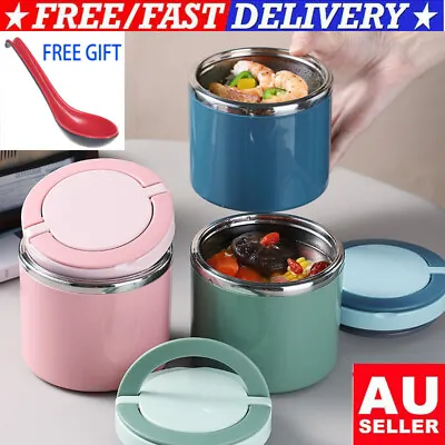 $19.99 • Buy Vacuum Insulated Food Jar Stainless Steel Thermos Leak Proof Lunch Box Reusable 