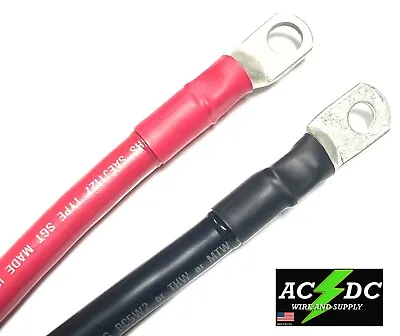 2 Gauge AWG Custom Battery Cables - Solar Marine Power Inverter - Tinned Wire • $24.78