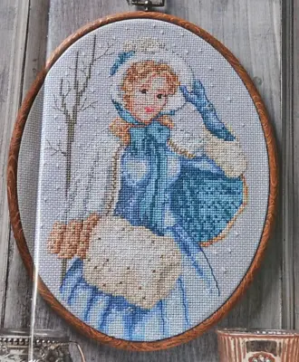 Cross Stitch Chart Only - Elegant Victorian Lady Snowy Portrait Sampler • £0.99