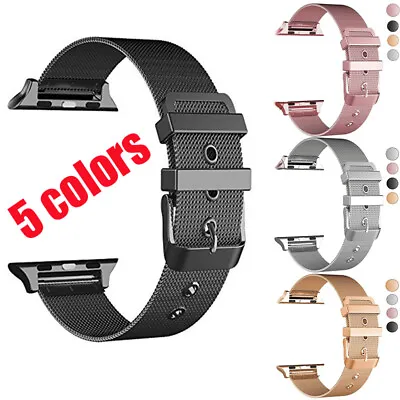 $15.99 • Buy Milanese Apple Watch Band Strap Stainless Steel Buckle IWatch Series 7 6 5 4 3 2
