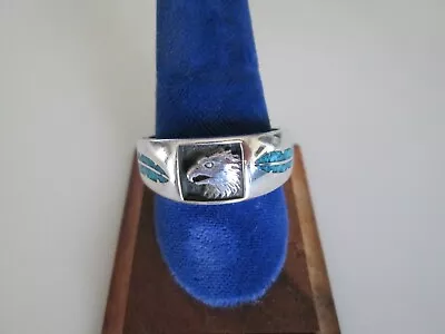 Vintage Sterling Silver Eagle Ring Size 12 1/2 • $18.50