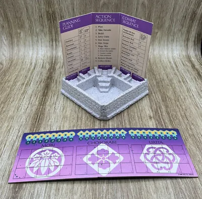 MB 1986 Shogun Board Game Parts Replacement Reference Screen & Army Card Purple • $8.99
