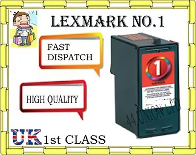 2 REMANUFATRURED Lexmark No 1 18C0781 Ink Cartridge Non Original • £29.99