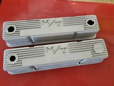 Mickey Thompson Classic Finned Aluminum Valve Covers Chevy 283 307 327 350 383 • $159.95